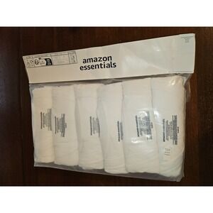 6 Pack White V Neck Amazon Essential T Shirt- 6 Pack New in package Size XL